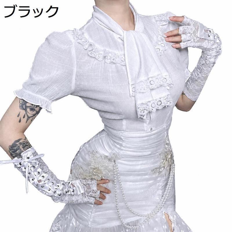 ゴスロリブラウス トップス レディースシャツ ゴシック 暗黒系 薄手