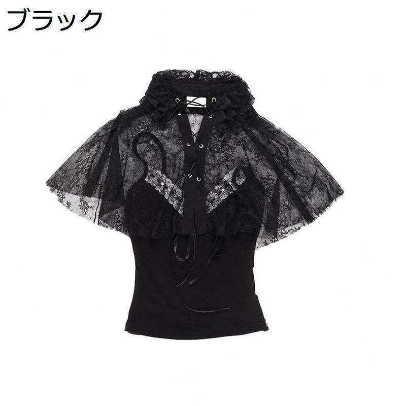 ゴシック風シャツ レディース ブラウス ゴスロリ 闇黒風 トップス 個性