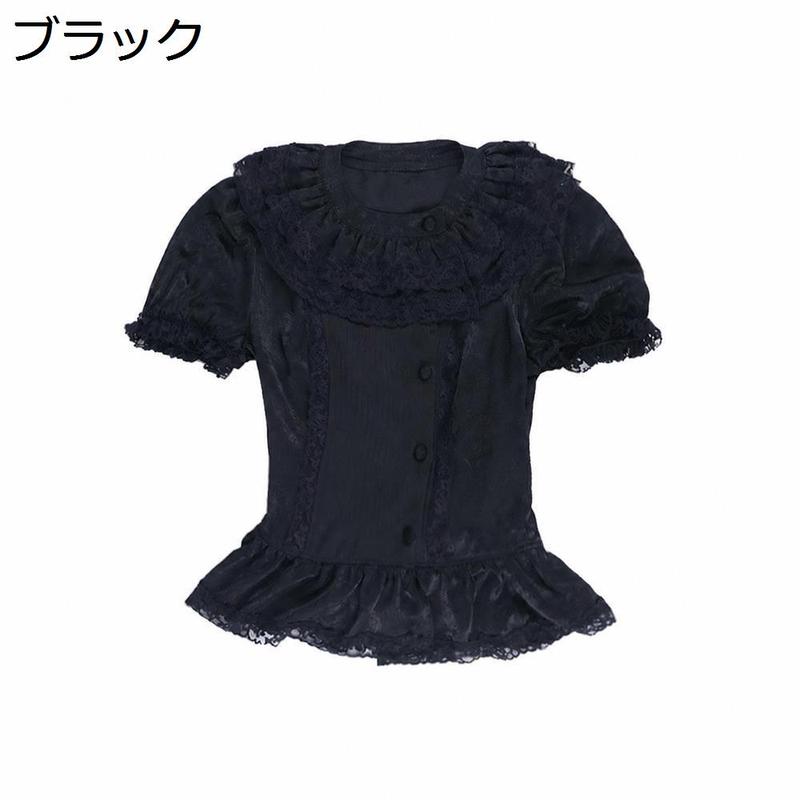 ゴスロリ レディース シャツ ブラウス ロリータ風 Y2K 原宿 ギャル