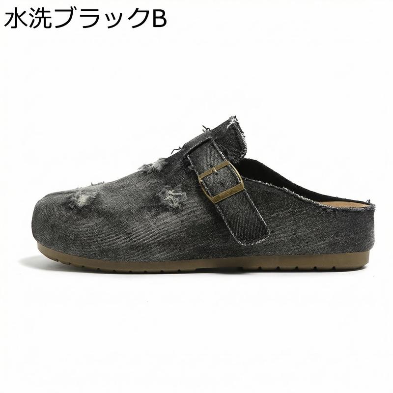 クロッグサンダル サボ サンダル メンズ ミュール スリッポン デニム