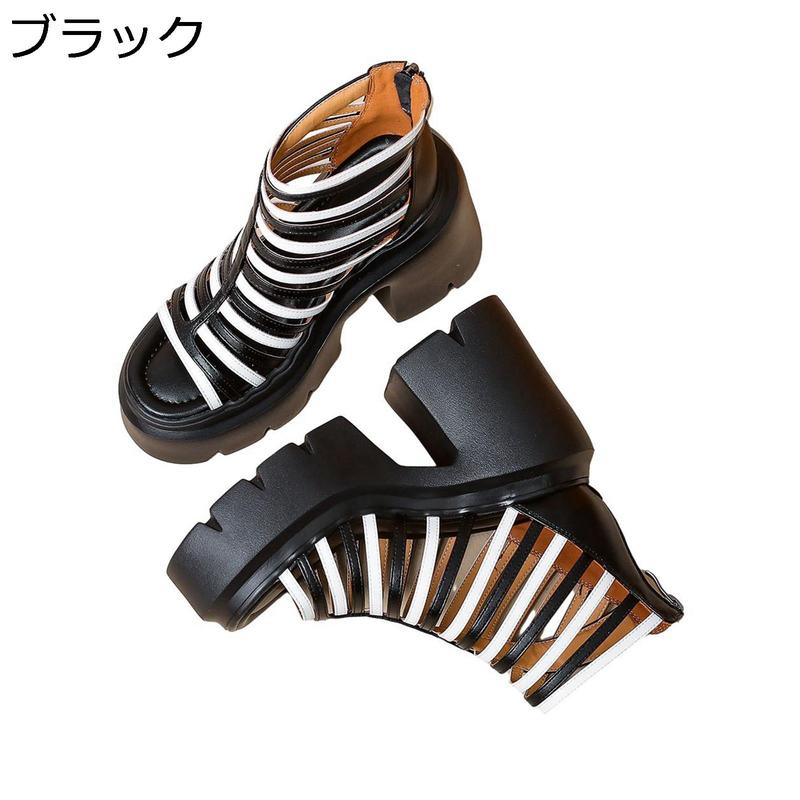 12cm ブーツサンダル サマー グラディエーターブーツ ストラップ