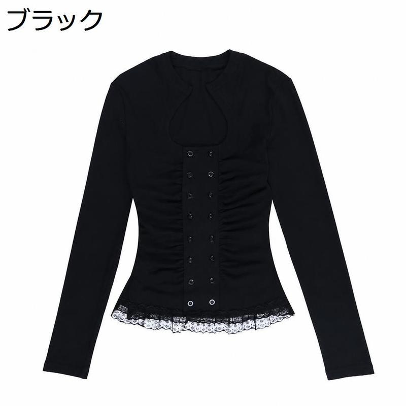 ゴスロリブラウス トップス レディースシャツ ゴシック 暗黒系 薄手