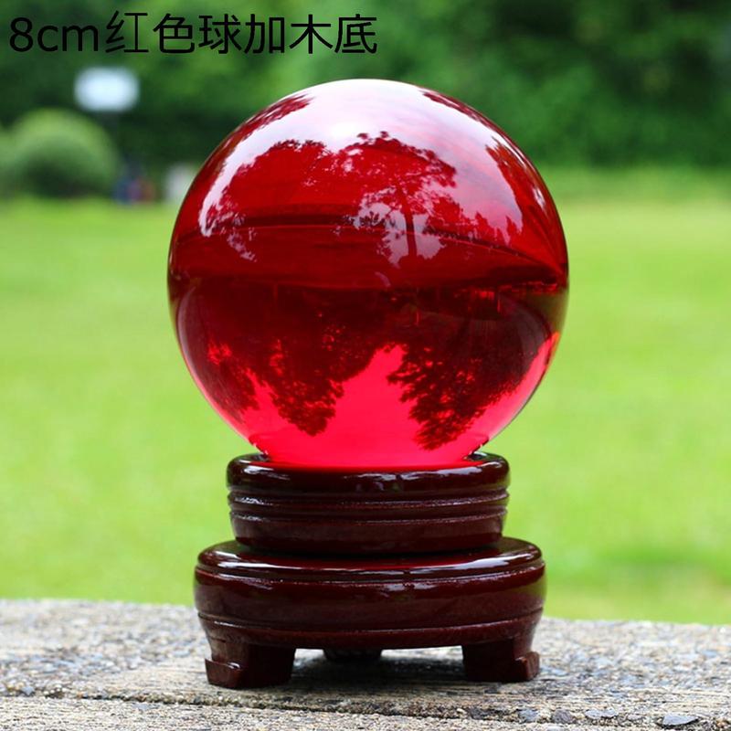クリスタルボール 木台座付き 水晶玉 大きいサイズ 8cm-33cm マジック