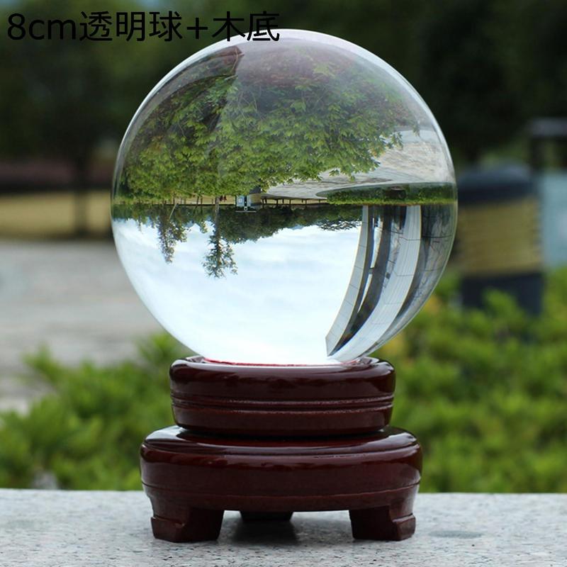 クリスタルボール 木台座付き 水晶玉 大きいサイズ 8cm-33cm マジック