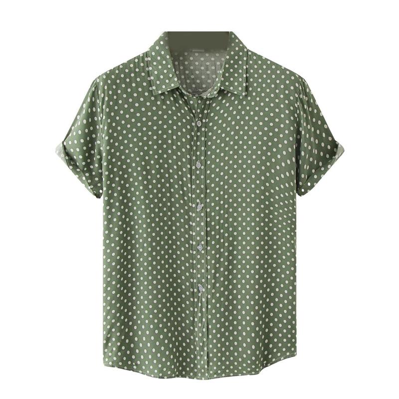 PLEATS PLEASE ドット柄 プリーツ シャツ 半袖 グリーン ドット PLEATS