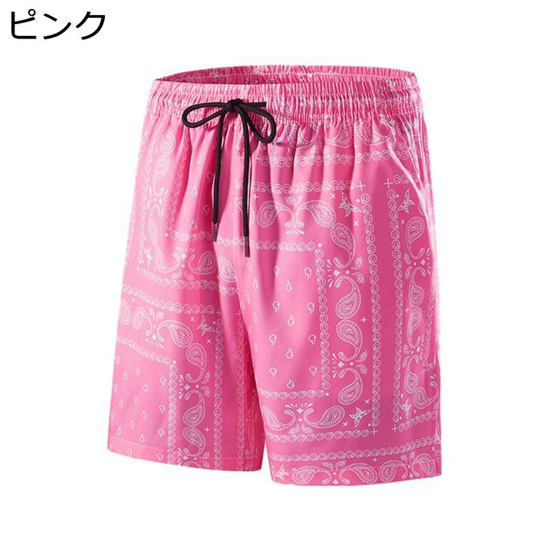 ペイズリー柄 サーフパンツ 短パン サーフトランクス メンズ ボート