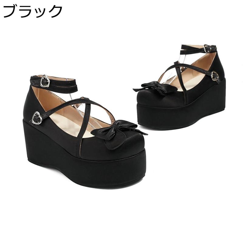 ロリータ 靴 7cmヒール パンプス 21.0-29.0cm 厚底靴 レディース