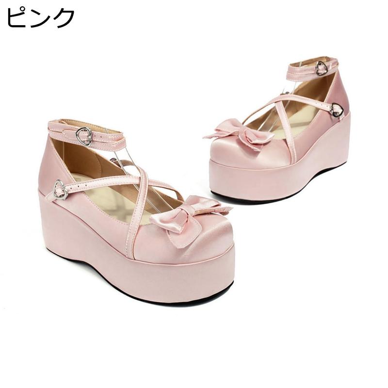 ロリータ 靴 7cmヒール パンプス 21.0-29.0cm 厚底靴 レディース