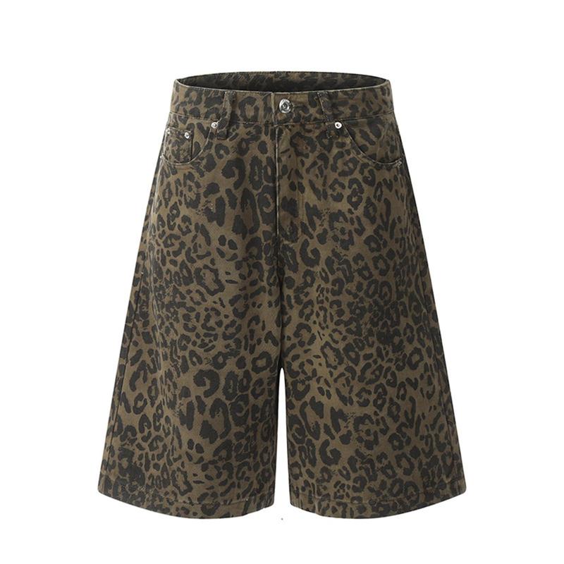 ショートパンツ デニムパンツ ヒョウ柄 レオパード レディース メンズ