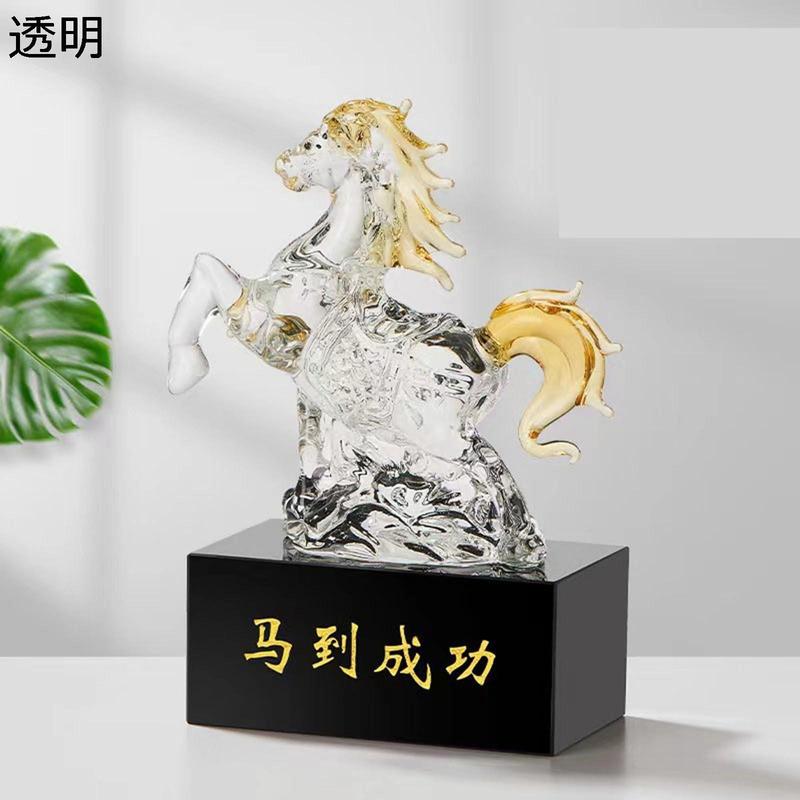 馬 置物 風水グッズ 風水アイテム クリスタル 干支 縁起物 十二支飾り