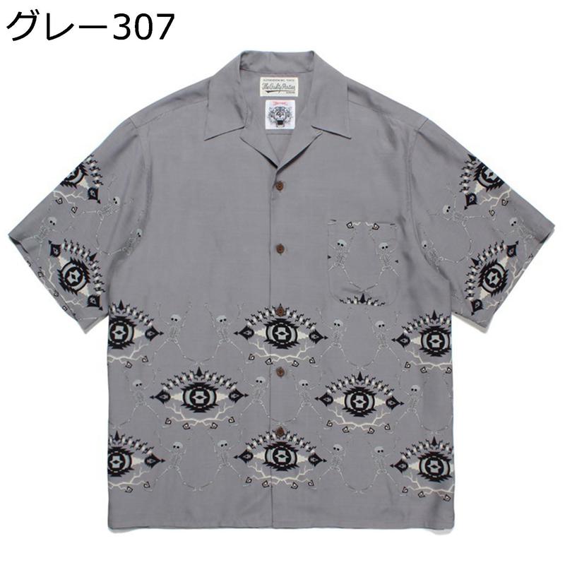 蜘蛛の巣 アロハ ブラウス レディース ビーチシャツ 半袖 5分袖