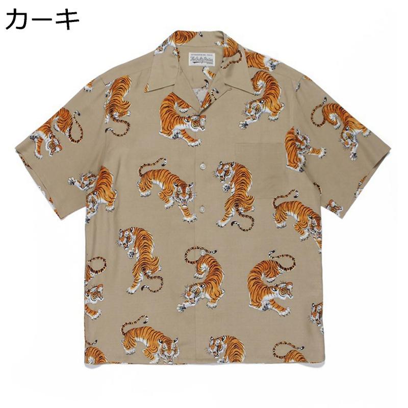 アロハシャツ メンズ レディース 虎柄 とら 半袖 ハワイシャツ