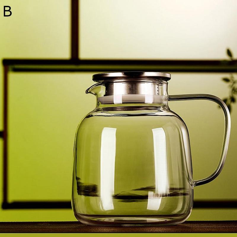 麦茶ポット ガラスポット 大容量 2.6L ドリンクピッチャー IH対応 2way