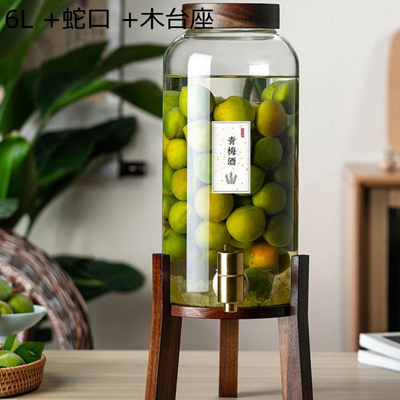 ガラス ジャグ タンク ドリンクサーバー 蛇口付き 保存瓶 梅酒