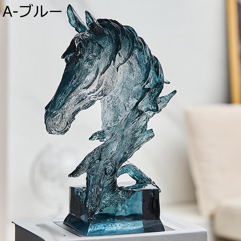 馬の頭の置物 馬の彫像 動物の彫刻 馬首 北欧風 おしゃれ 面白い 装飾
