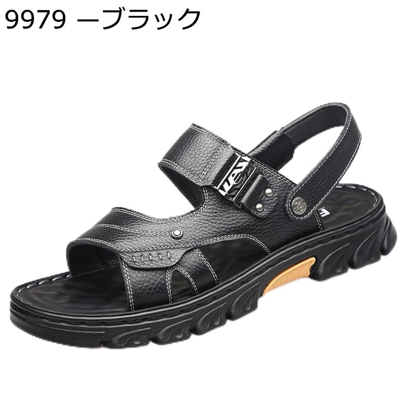 ブラック サンダル メンズ アウトドア 夏用 登山サンダル スニーカー メンズサンダル 滑り