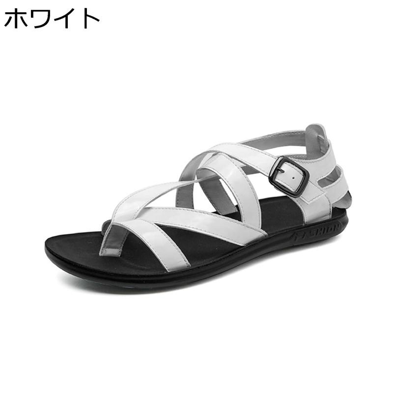 グラディエーターサンダル メンズ ビーチサンダル 革ストラップ トング