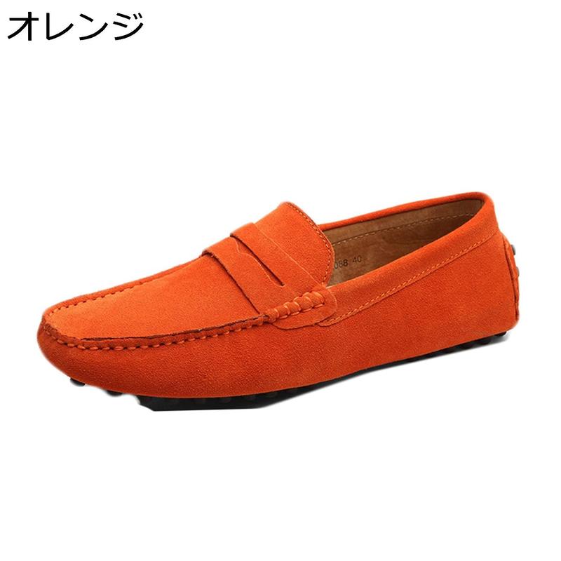 ドライビングシューズ ブラック ローファー メンズ スエード