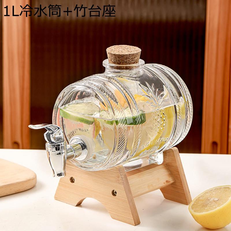 ガラス ジャグ タンク ドリンクサーバー 蛇口付き 保存瓶 貯蔵タンク
