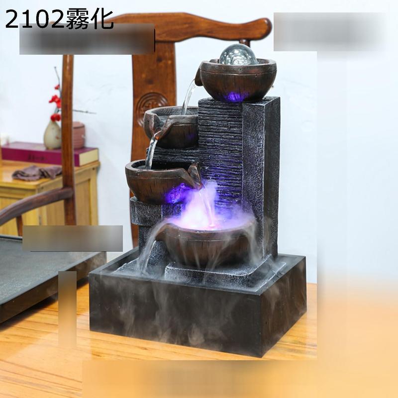 卓上噴水 電源プラグ式 デスクトップ噴水 樹脂 卓上 室内噴水