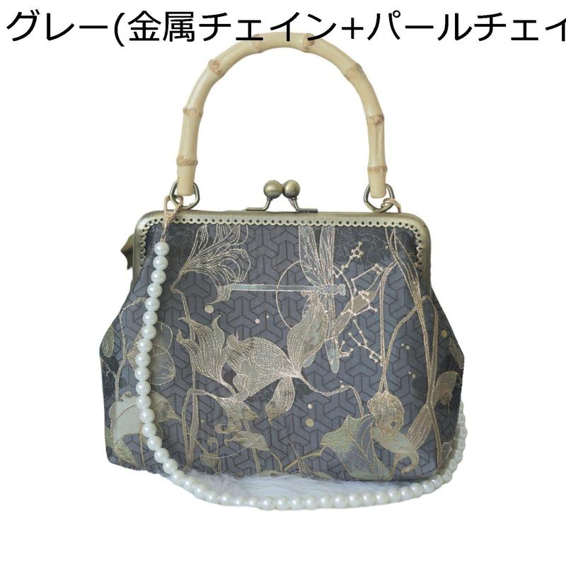 がま口 ショルダーバッグ（女性用和装バッグ、巾着）｜着物、浴衣