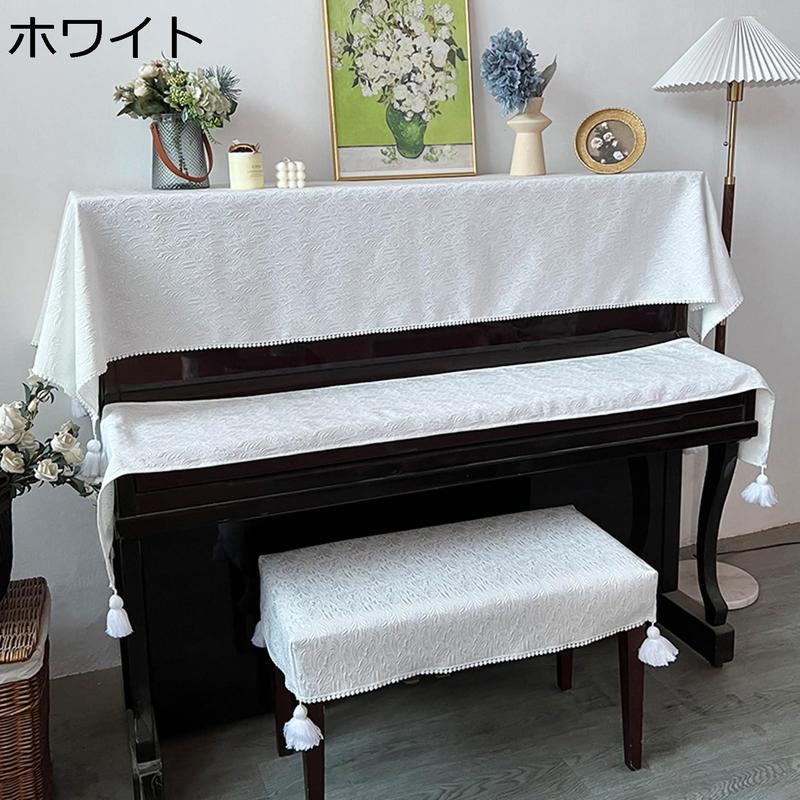ピアノカバー トップカバー アップライトピアノ ピアノ防塵用 エレガント 花柄 ジャカード ピアノ掛け 遮光 防塵 復古 汚れ防止 布_1