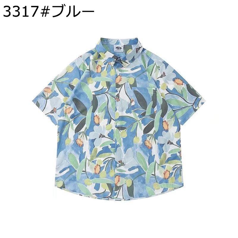 アロハシャツ 半袖シャツ メンズ 総柄 花柄 ボタニカルプリント 肌着