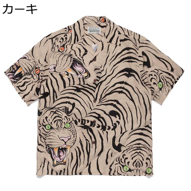 虎柄 アロハシャツ 半袖 ヤクザ ヤンキー オラオラ系 服 派手 夏物 祭