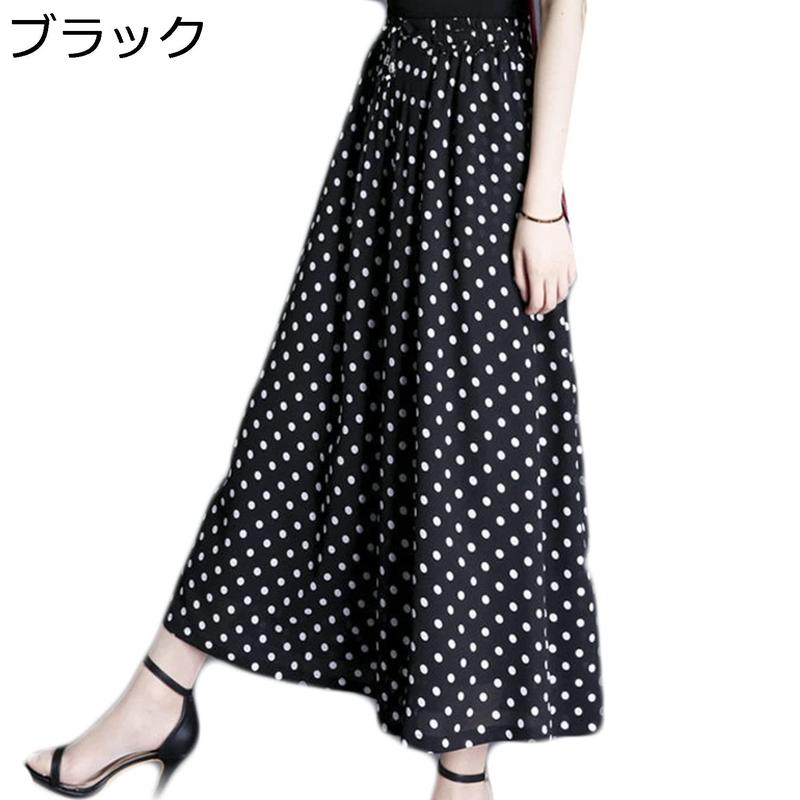 レディース キュロットパンツ ワイドパンツ 水玉柄 スカート風 袴