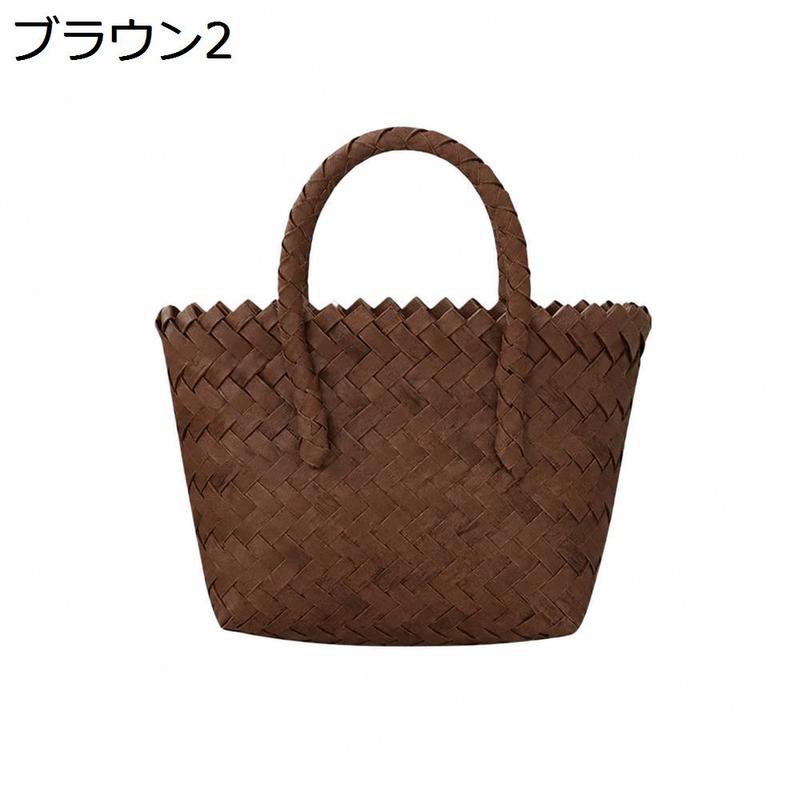 かごバッグ レディース バンブーハンドル トートバッグ 籠バッグ 大 