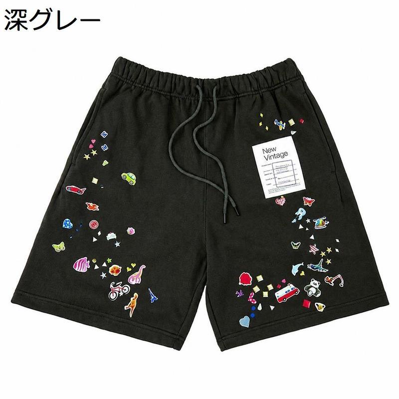 ハーフパンツ メンズ スウェット ショートパンツ グラフィック