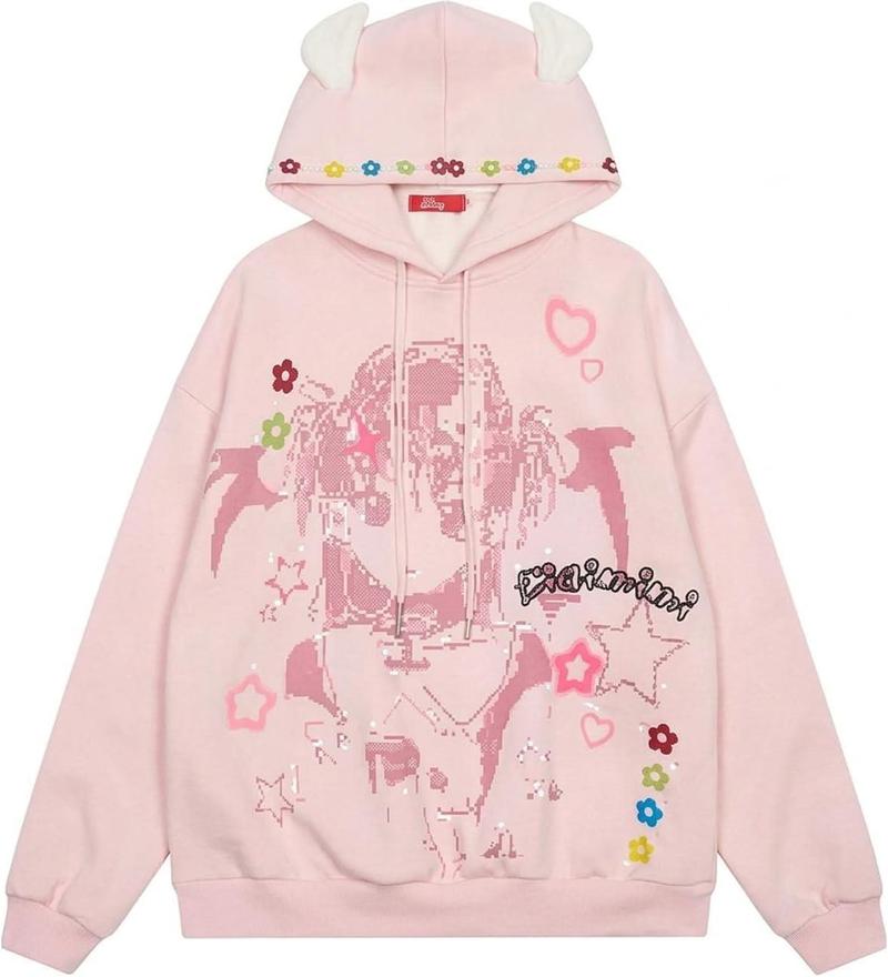 Blackberry クマ耳 プリント柄パーカー Y2k アニメ風 20260519ncxtwhkn-7.jpg