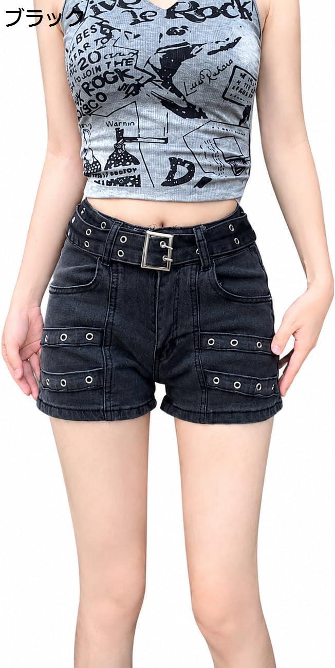 デニム ショートパンツ レディース ハイウエスト ホットパンツ Y2K