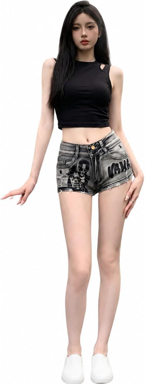 デニムショートパンツ レディース ローライズ ホットパンツ 美脚 極短