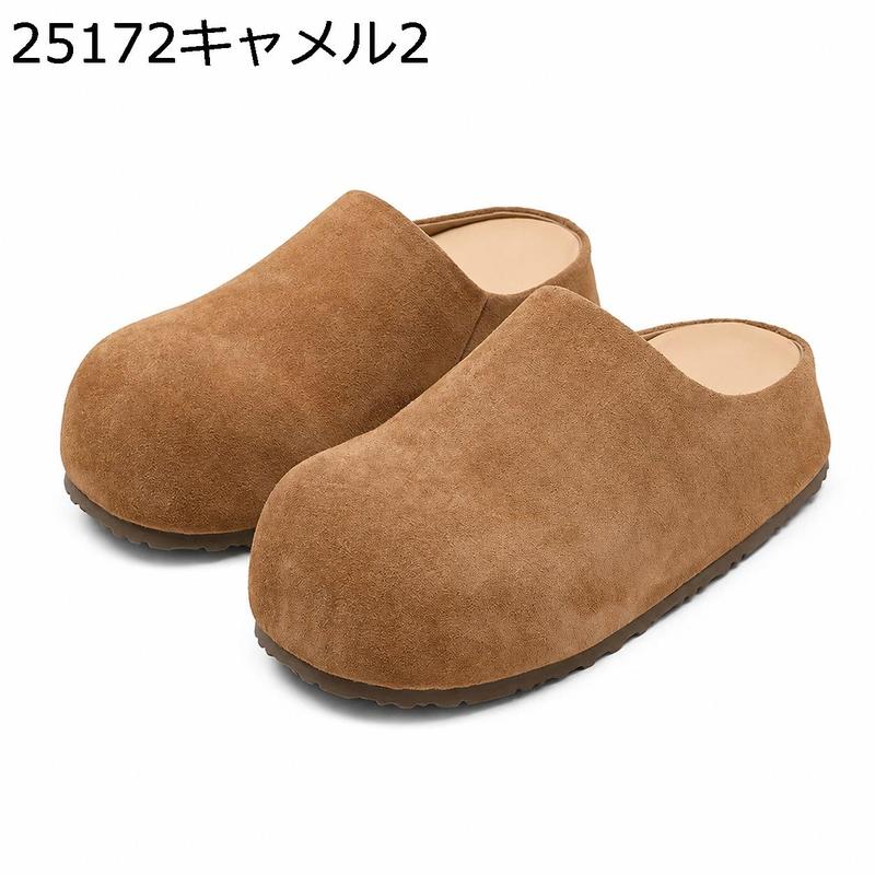 サボサンダル メンズ クロッグサンダル かかと スリッポン スエード調