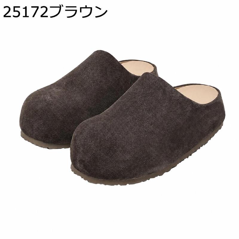 サボサンダル メンズ クロッグサンダル かかと スリッポン スエード調