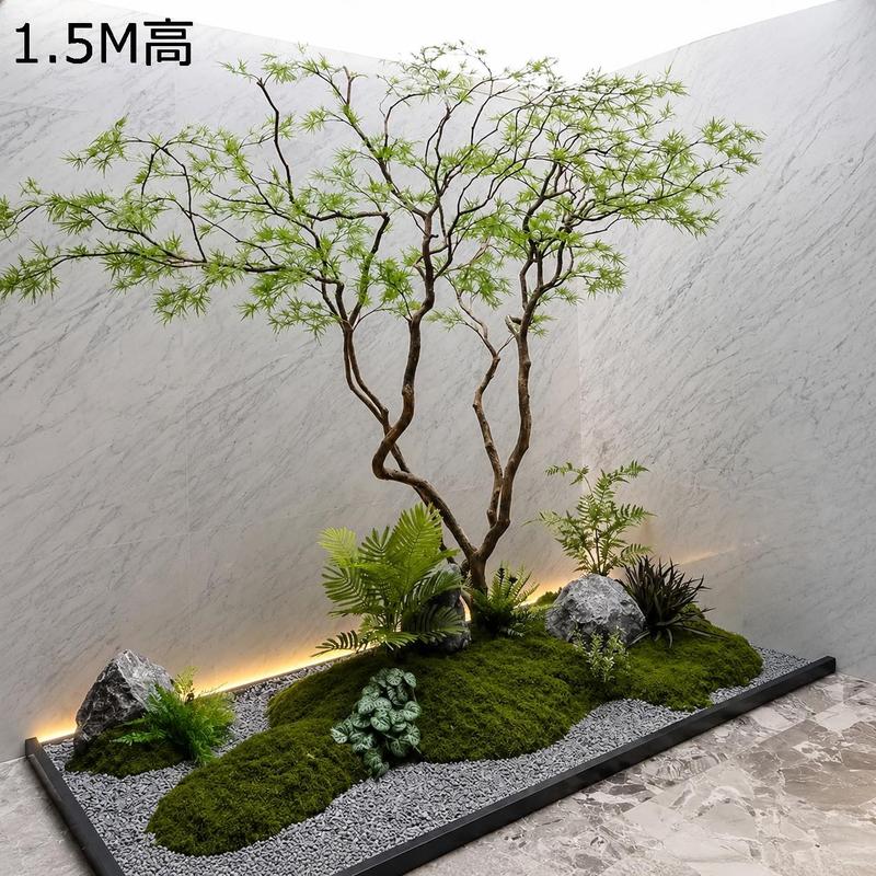 ツツジ造花盆栽 本絹手造り 鉢付 総高さ40㎝ 茶道具 茶室飾 インテリア 置物 ツツジ（造花、アートフラワー） | 花、ガーデニング の商品一覧 通販