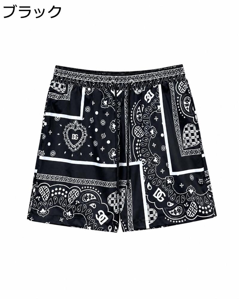 サーフパンツ メンズ 水着 海パン ハーフパンツ ペイズリー柄 バンダナ