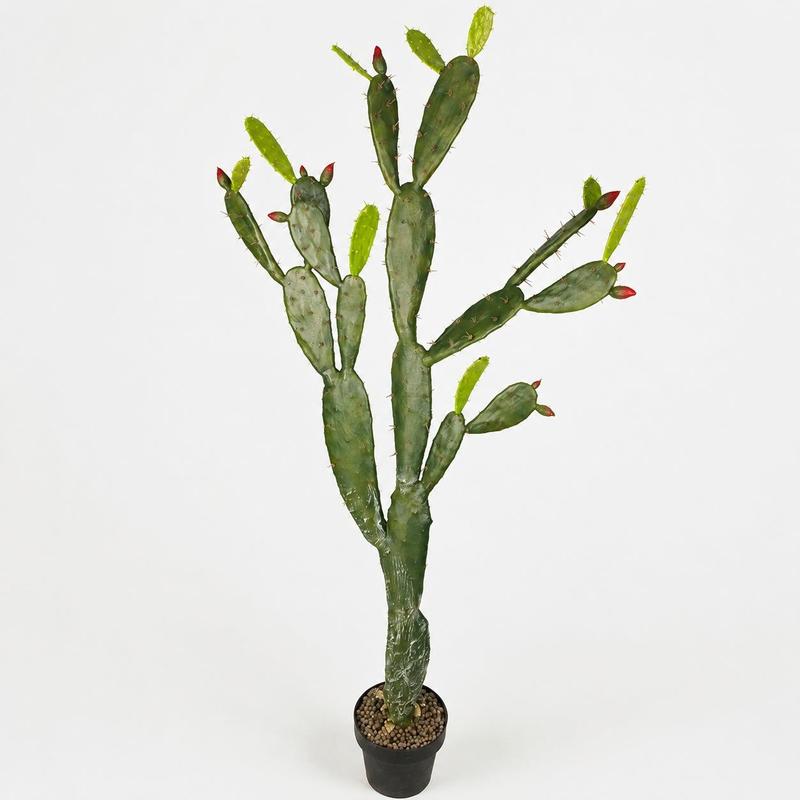 人工観葉植物 サボテン 大型 ウチワサボテン 鉢植え 155cm フェイク