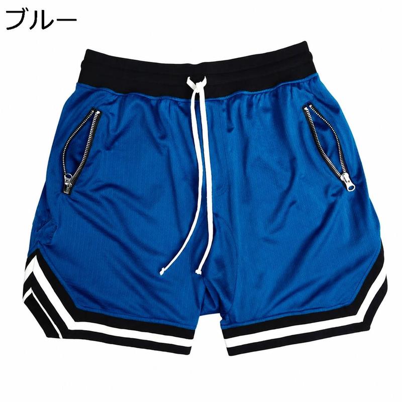 ハーフパンツ メンズ ショートパンツ スポーツ バスパン メッシュ 通気