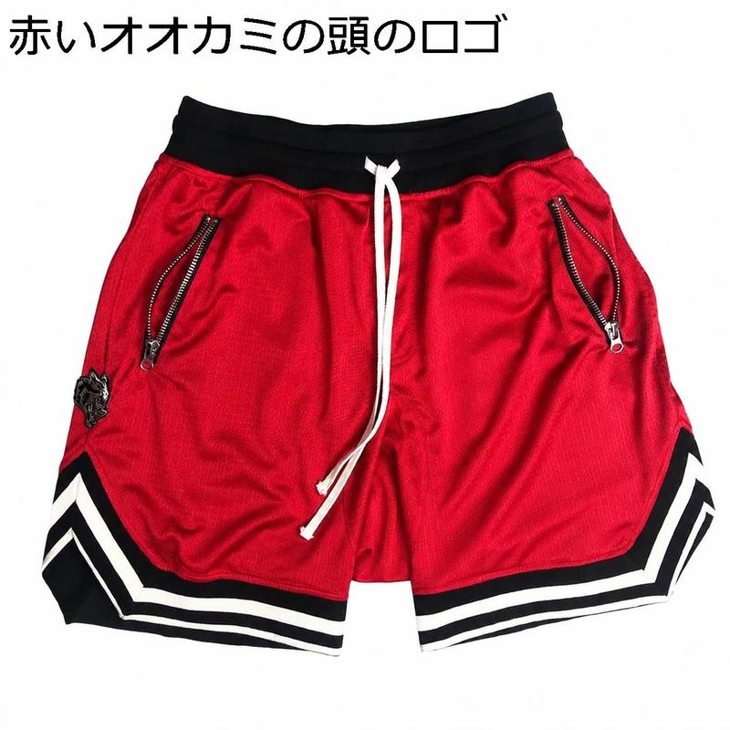ハーフパンツ メンズ ショートパンツ スポーツ バスパン メッシュ 通気