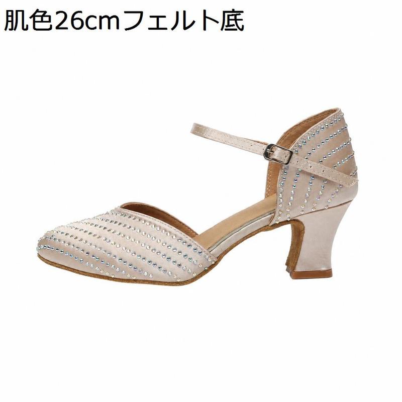 社交ダンスシューズ レディース ラテンシューズ 7cmヒール ラインス キラキラ パンプス アンクルストラップ クローズドトゥ 履きやすい |  | 03