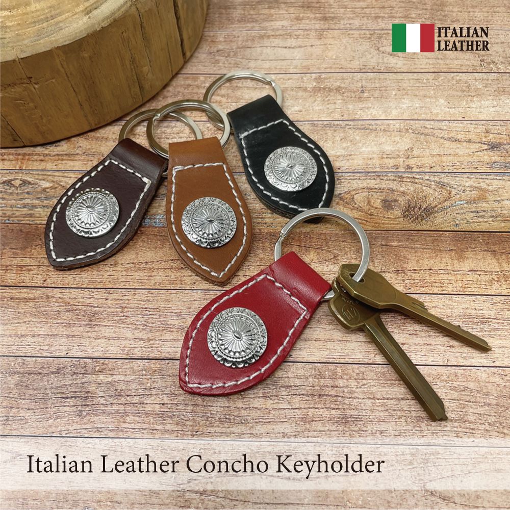 レザー キーホルダー キーリング イタリアンレザー 牛革 メンズ レディース レザー コンチョ Italian Leather 高級感 ギフト プレゼント Kil 025 Accessories Goods Springs 通販 Yahoo ショッピング