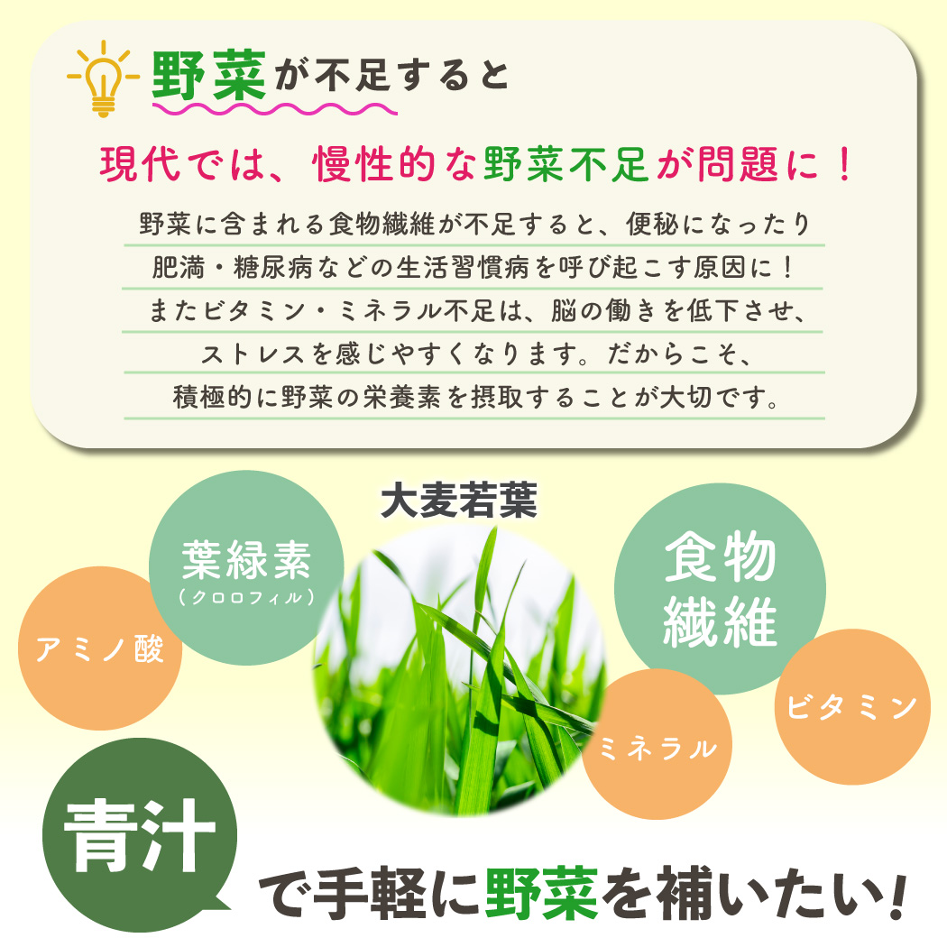 野菜が不足すると