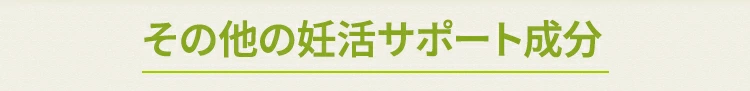 その他の妊活サポート成分