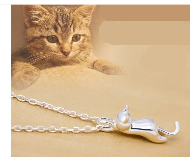 ネックレス レディース 猫 ねこ ネコちゃん シルバー925 送料