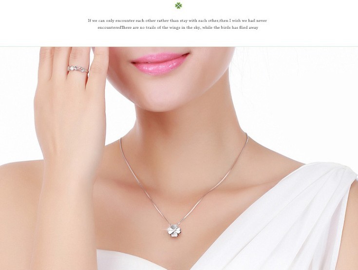 ネックレス レディース クローバー 四つ葉 スクリューチェーン