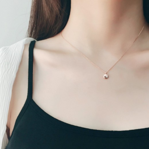 ネックレス レディース シルバー925 ペンダント丸プレート LUCKY
