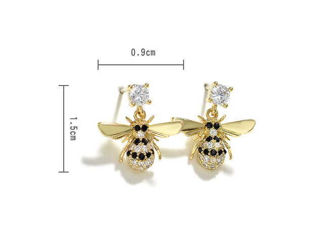 ピアス レディース 蜜蜂 ハチ スワロフスキー シルバー925