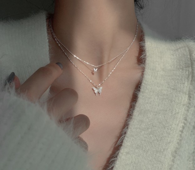 SWAROVSKI スワロフスキー 2連風ネックレス N5 スワロフスキー2連ネックレス | Merryde +5